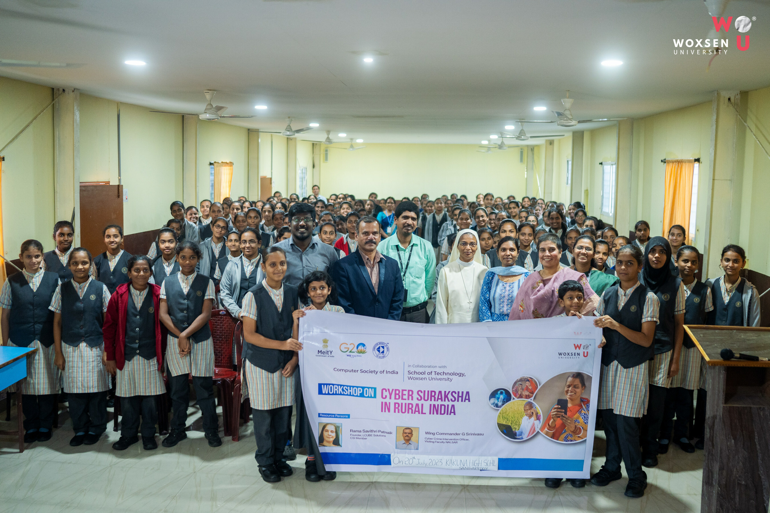 School of Technology, Woxsen University's Cyber Suraksha workshop empowers Nearby Villages and Schools