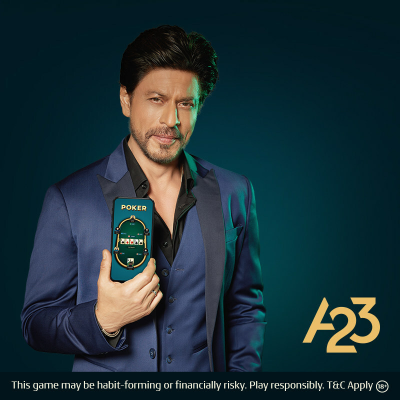 A23 launches new brand campaign featuring Shah Rukh Khan; Unveils new A23 Poker app