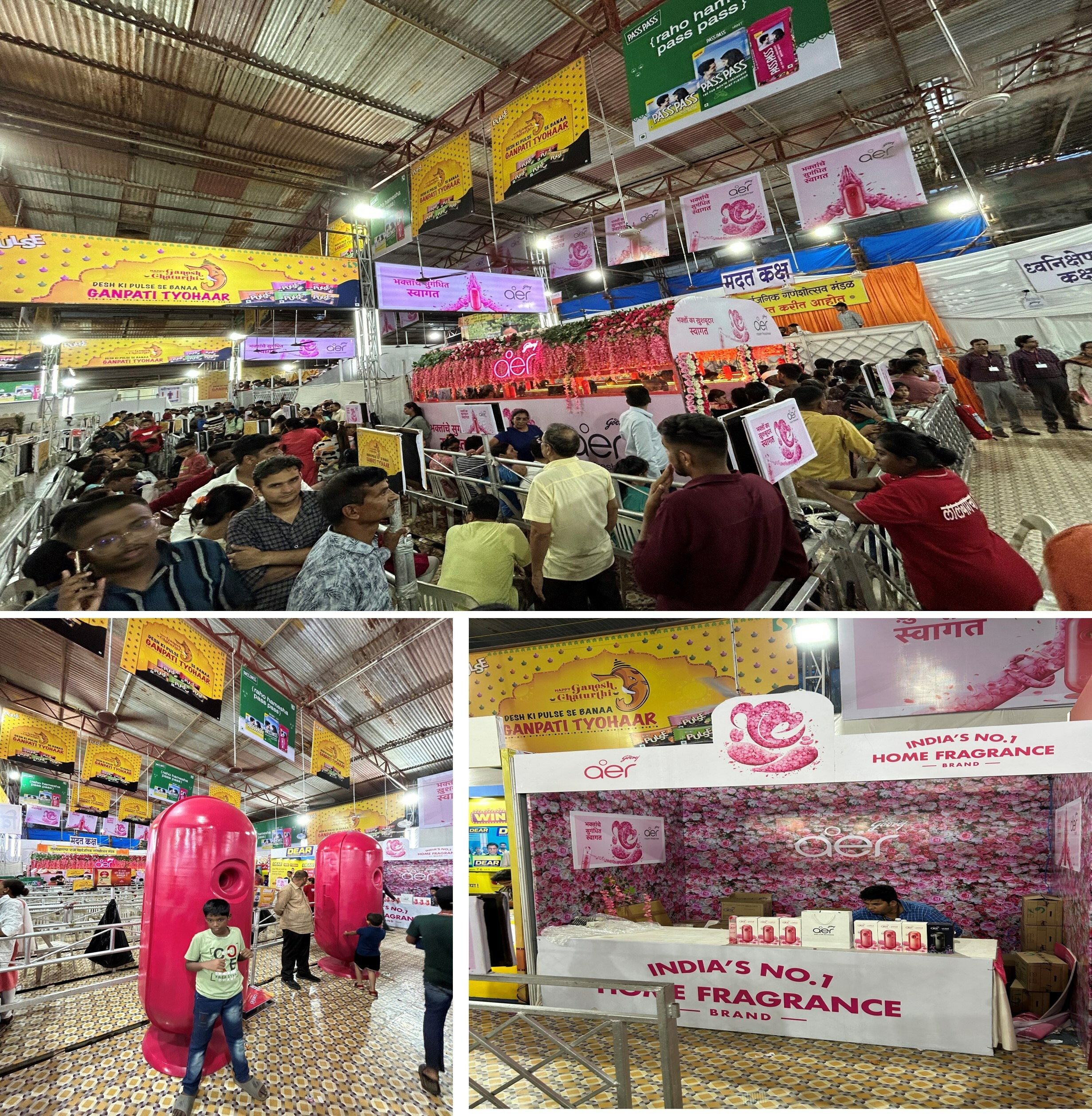 Godrej aer creates a fragrant walkway tunnel as part of mannat lane at the iconic Lalbaugcha Raja Pandal in Mumbai and leverage technology to enhance devotees experience