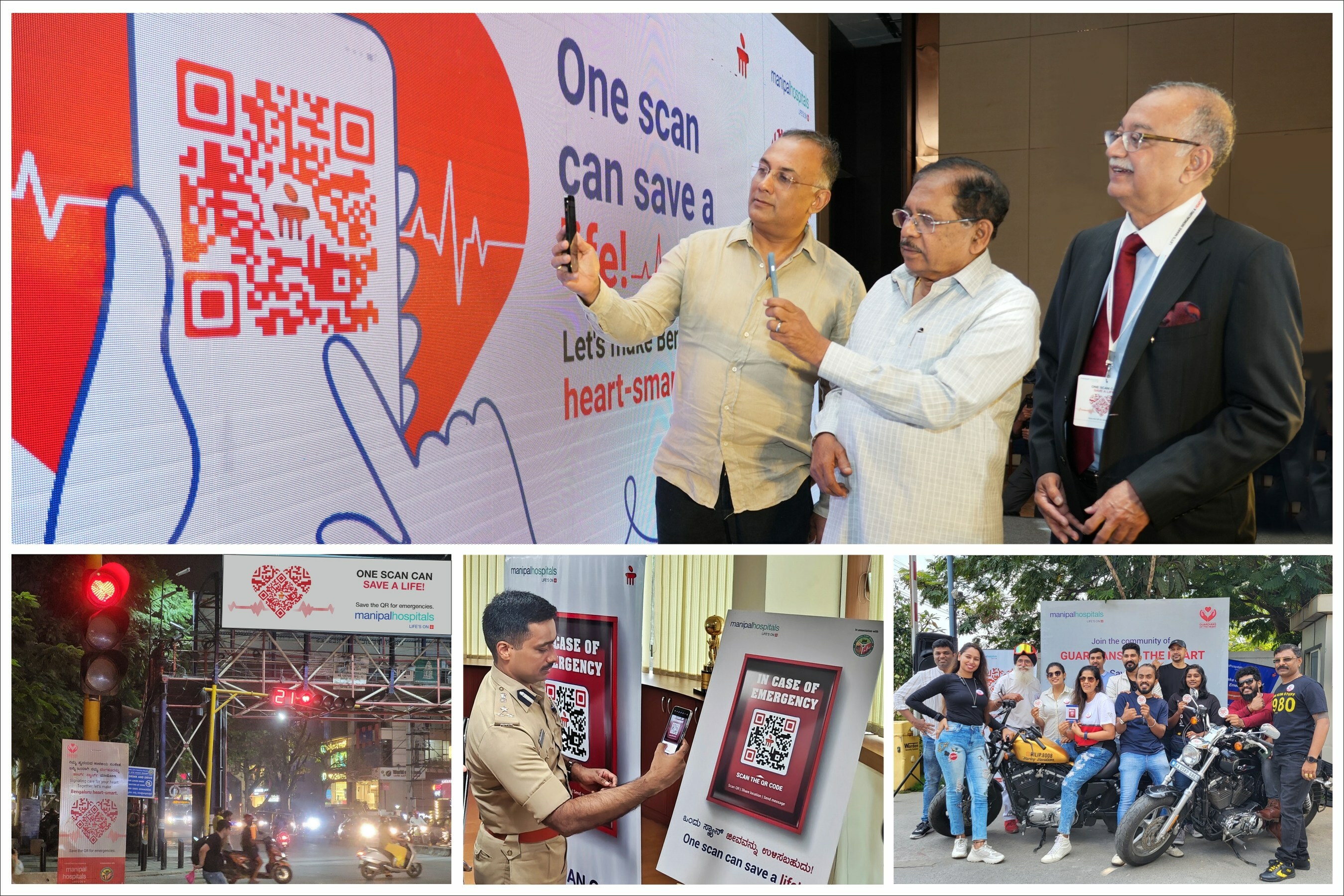 Manipal Hospitals Paints Bengaluru with Red Hearts on Traffic Signals & Empowers Guardians of the Hearts to Make the City a Heart Smart City