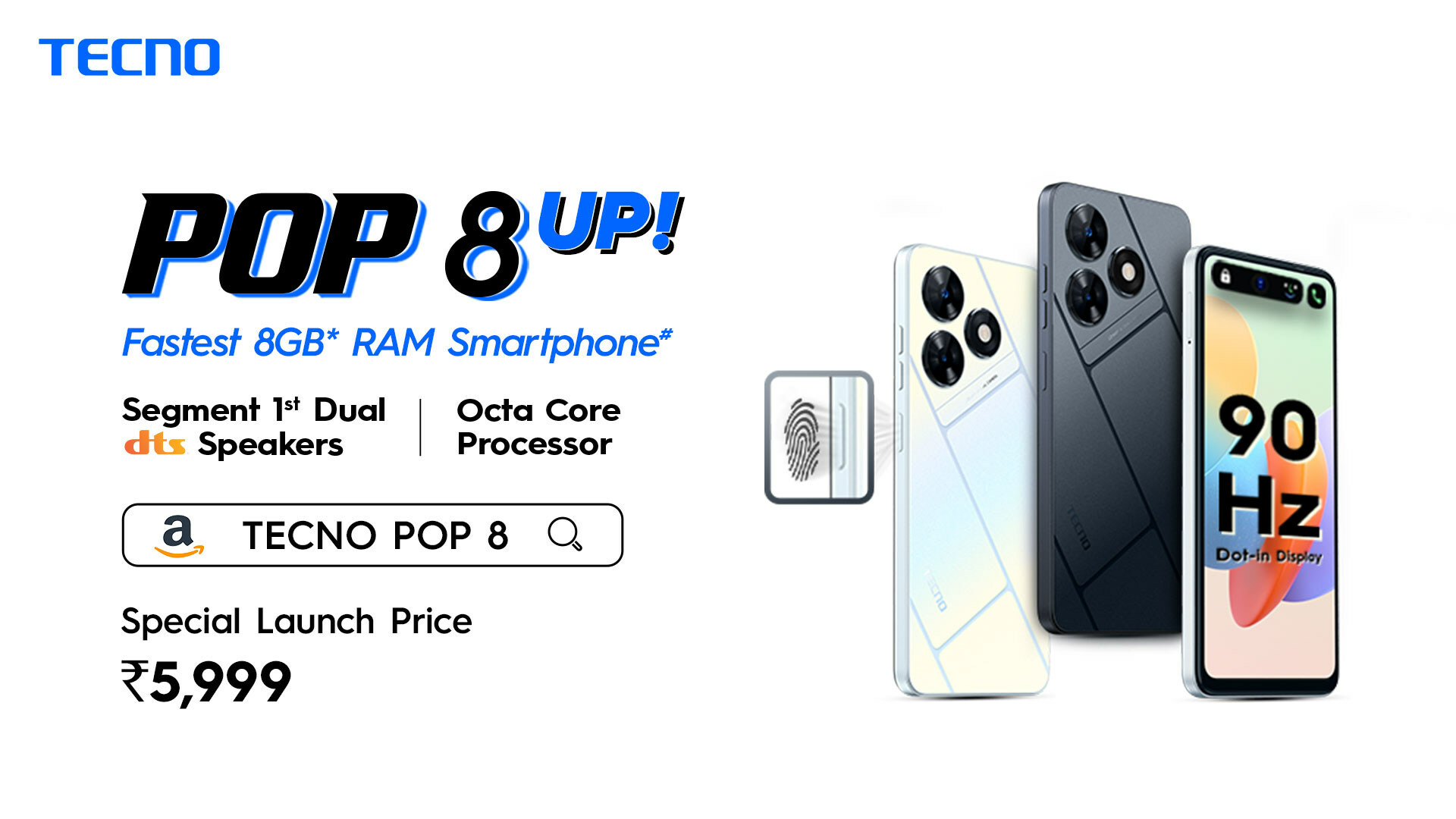 TECNO Launches POP 8 - Meet Segment's Fastest 8GB RAM Smartphone