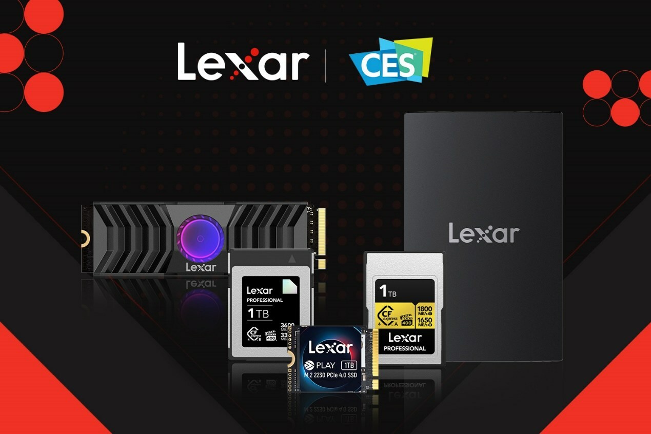 Lexar to Showcase Professional Photo and Gaming Product Lineups at CES 2024