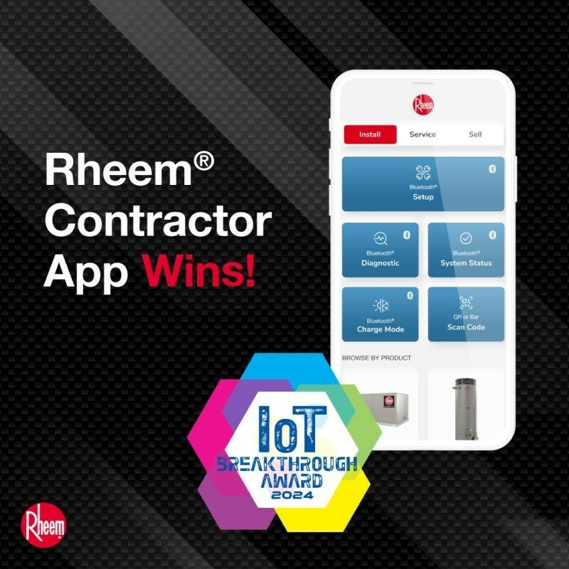 Orion Innovation and Rheem® Collaboration on Rheem Contractor App Wins Prestigious 'Connected Home Innovation of the Year' Award