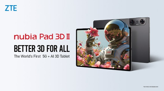 ZTE launches the world's first 5G+AI eyewear-free 3D tablet nubia Pad 3D II at MWC24