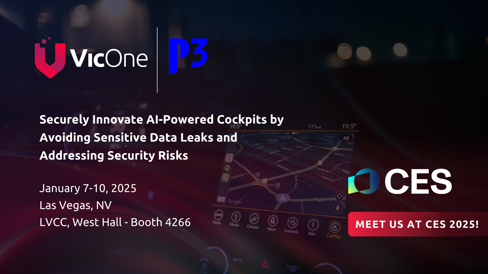 VicOne and P3 digital services to Team at CES 2025 for Joint Demonstration of Secure, AI-based Cockpit Solution Offering Automobile Drivers Hands-free Control, Navigation Support and Personalized Assistance