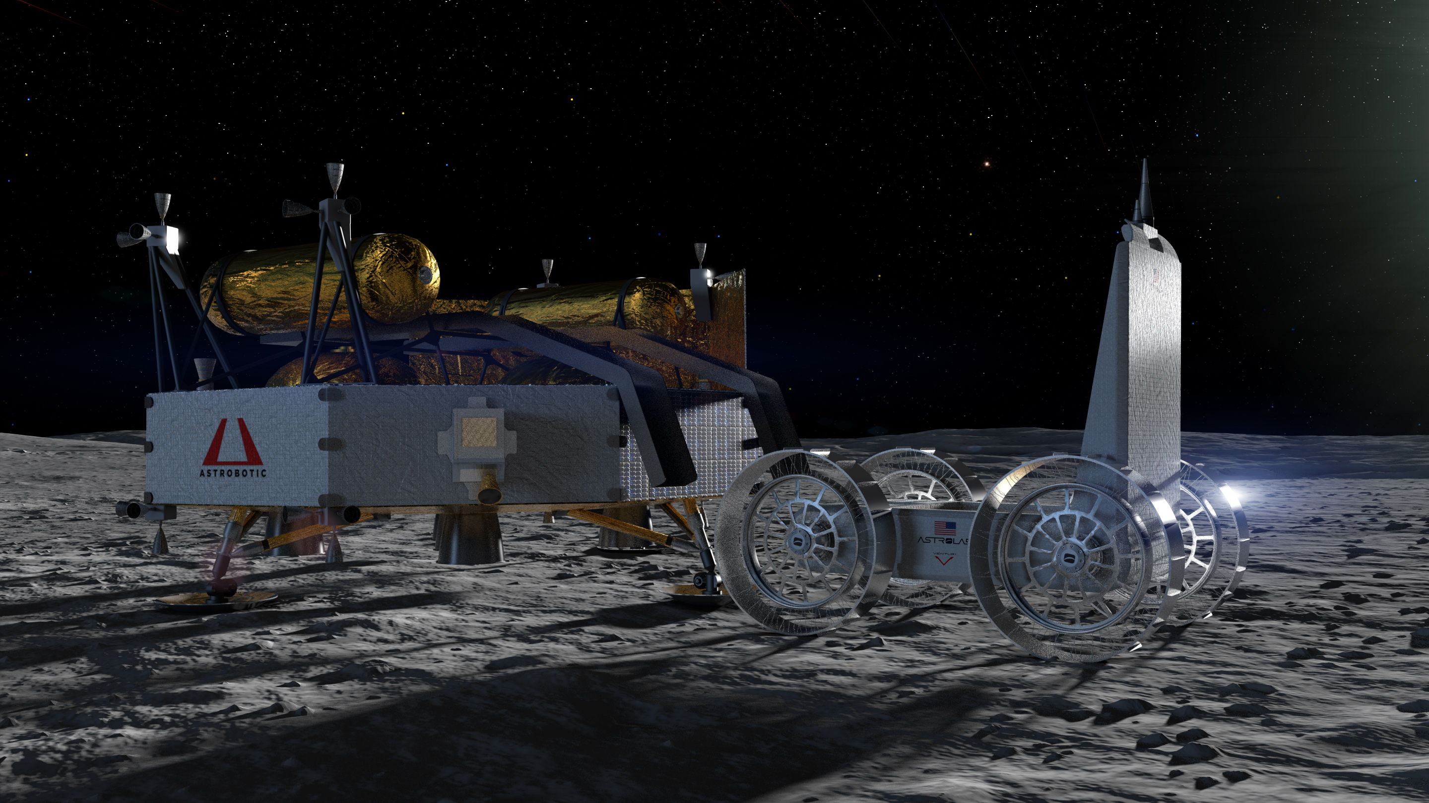 Astrolab's FLIP rover joins Astrobotic's Griffin-1 As Primary Payload to the Moon