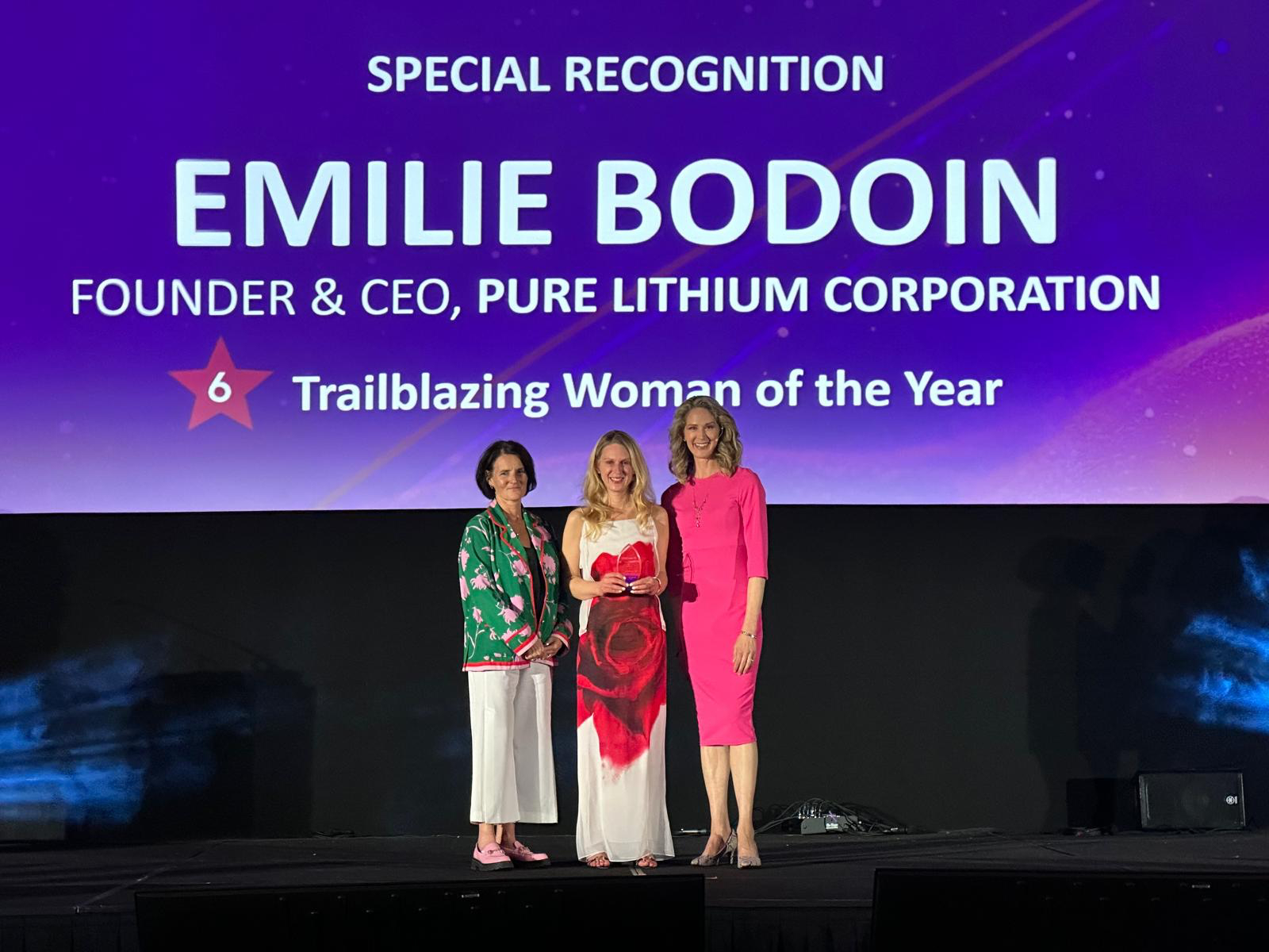 Pure Lithium Founder & CEO Emilie Bodoin Recognized for Trailblazing Woman of the Year at 2025 Volta Foundation Awards at 17th Annual Fastmarkets Lithium Supply and Battery Raw Materials Conference