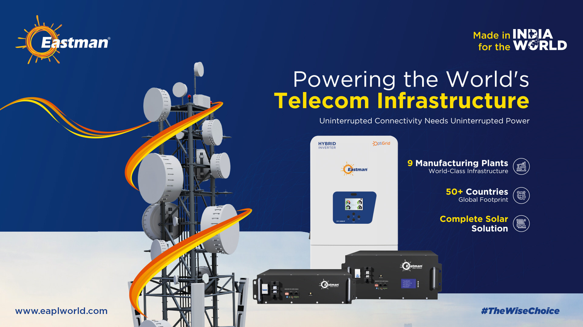 Eastman Auto & Power Accelerates Its Global Energy Portfolio with New Telecom Battery & Hybrid Inverter Range